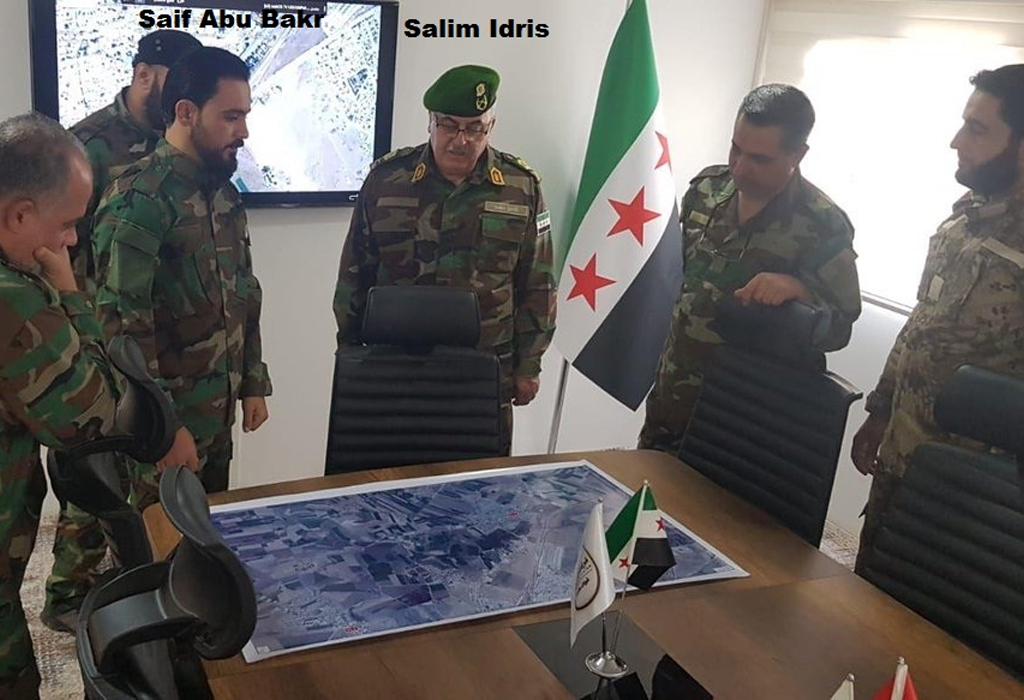 Zapovjednik brigade Furqat Al-Hamza Sayf Abu Bakr i „ministar obrane“ general Salim Idris