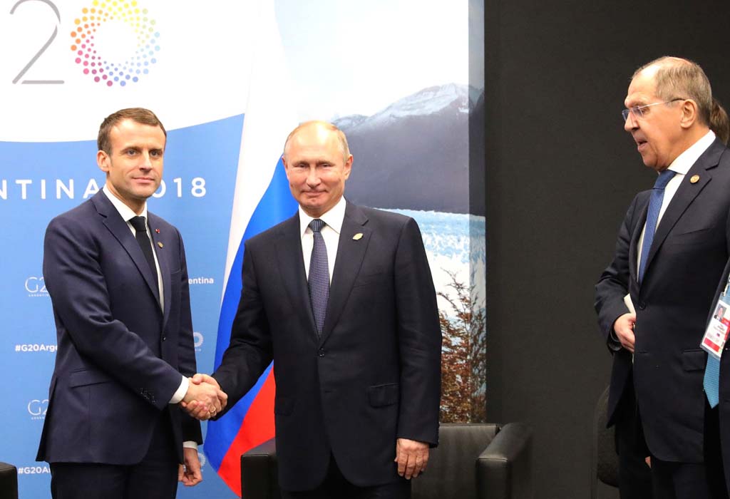 Emmanuel Macron i Vladimir Putin