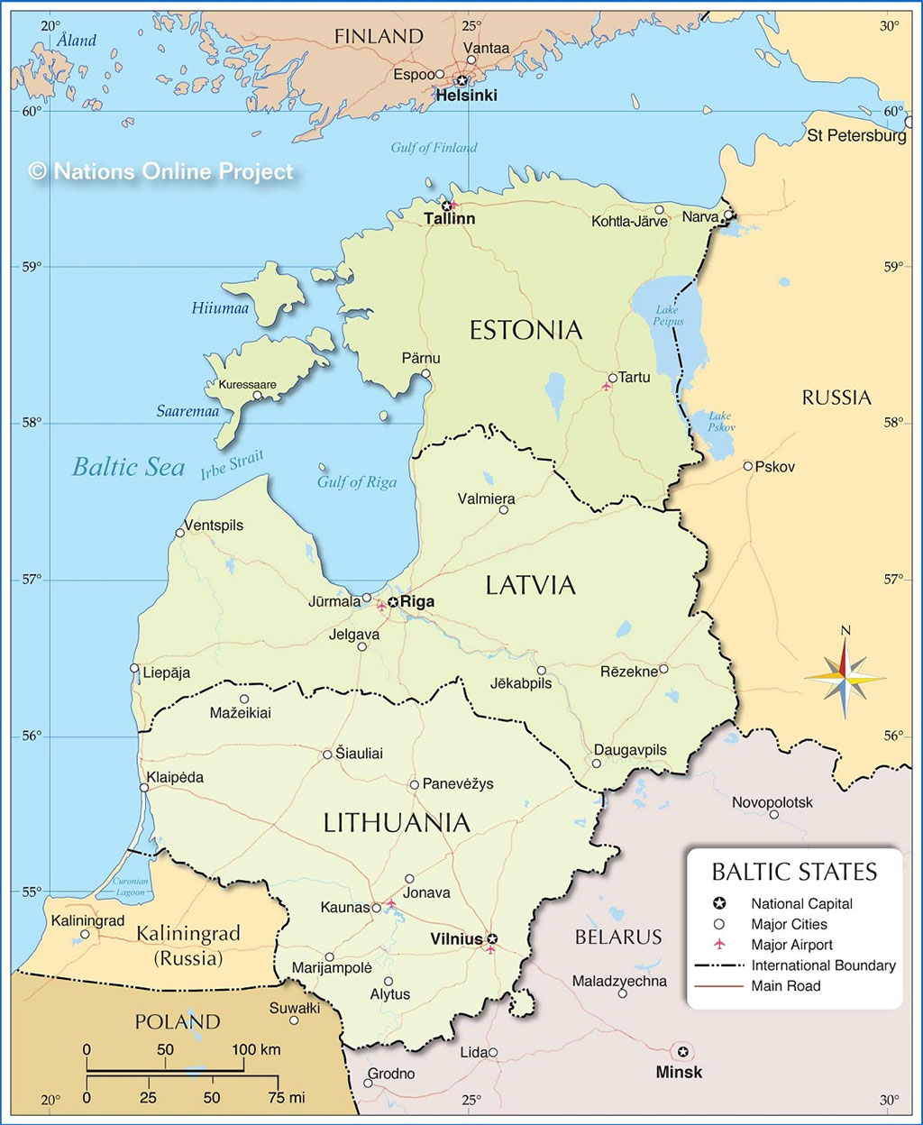 Karta Baltičkih država