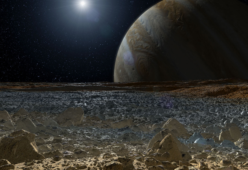 Simulirana površina Europe - Jupiter