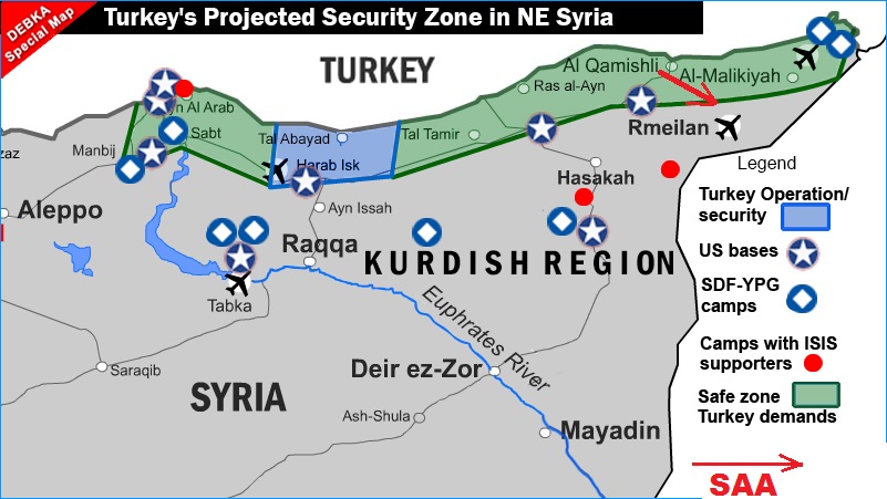 Smjer kretanja sirijske vojske od Qamishlija do naftnog polja Mula Abbas na istoku zemlje u kojem su i američke trupe