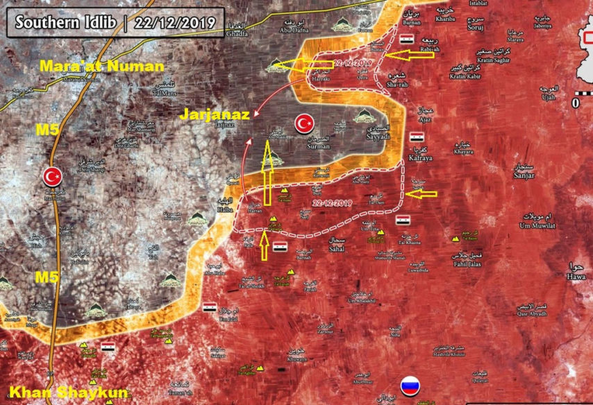 FOTO: Situacija na bojištu 22. prosinca ujutro