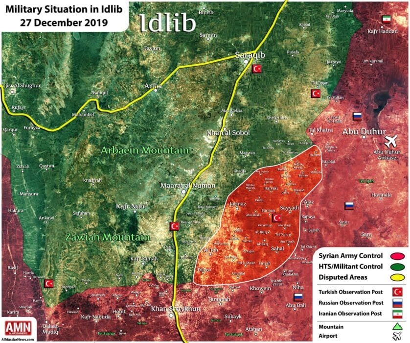 situaciona mapa Sirija 27.12.2019