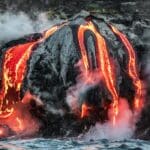 erupcija vulkana -magma