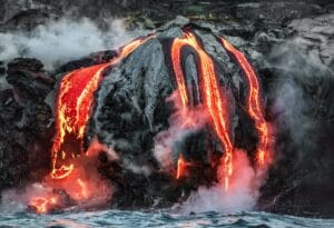 erupcija vulkana -magma