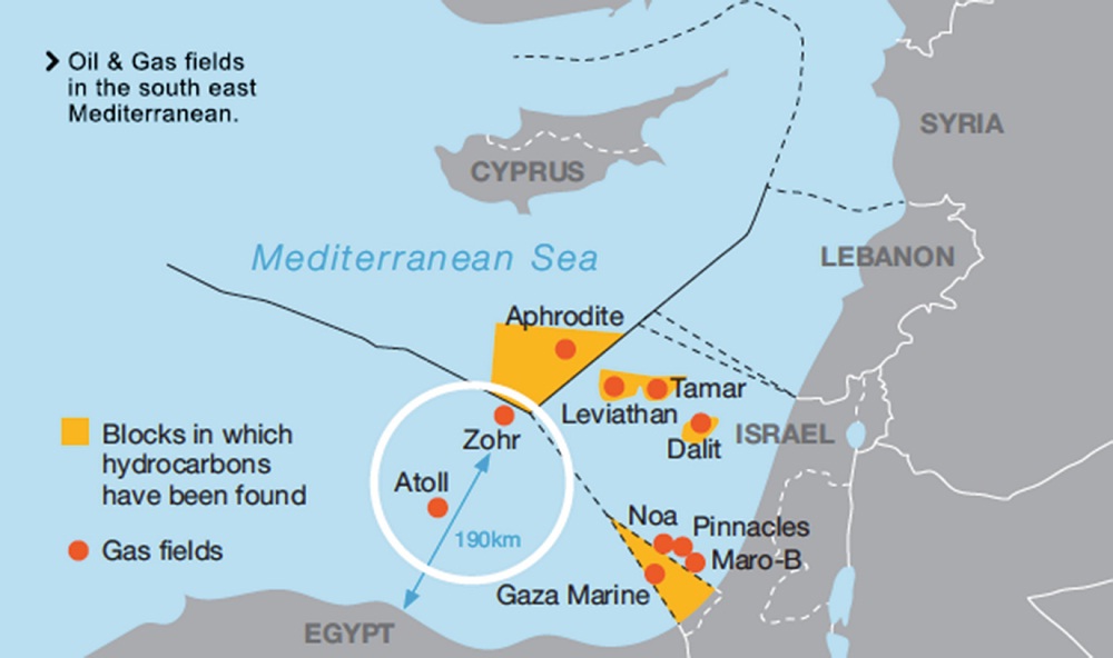 Plinska polja Levijatan i Tamar i linije razgraničenja u istočnom Sredozemlju