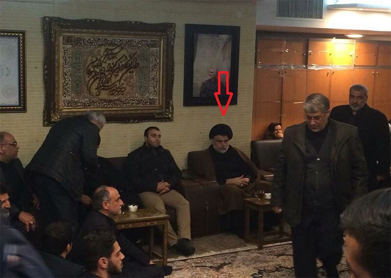 Moqtada Al-Sadr u domu obitelji Sulejmani u subotu poslijepodne