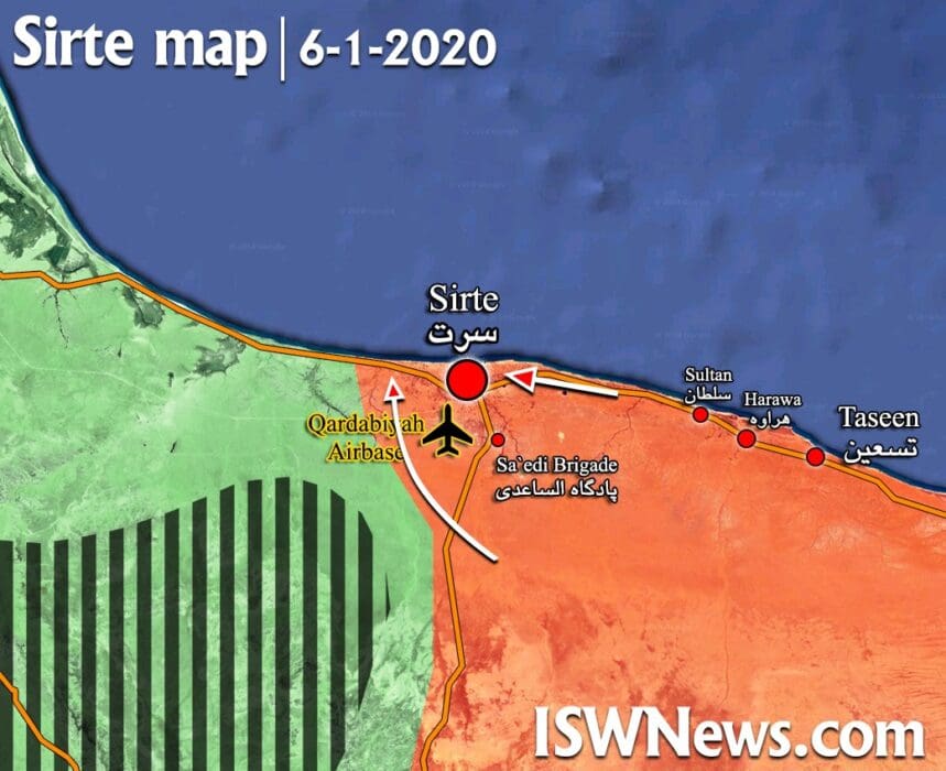 Libija Sirt situaciona mapa 06.01.2020