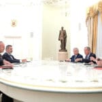 Sastanak Vladimir Putin- Sergej Sojgu - Sergej Lavrov -Mevlut Cavusoglu