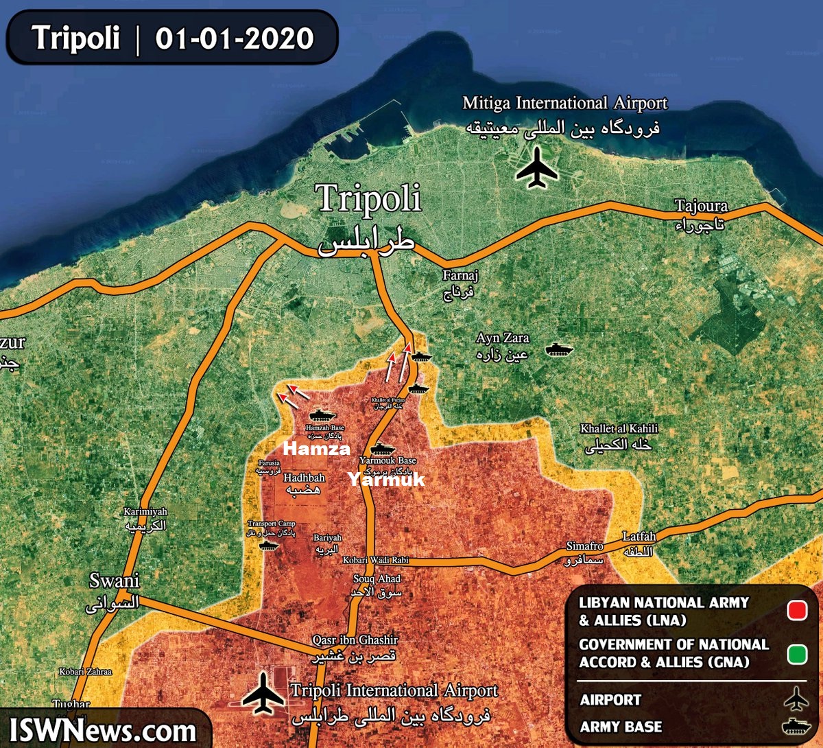 Situacija na bojistu u Tripoliju