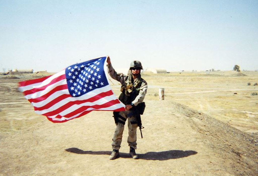 americki vojnik u iraku - zastava sad-a