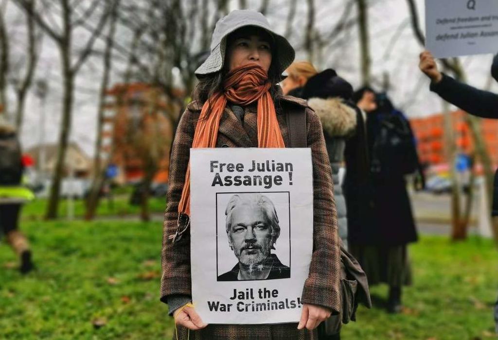 prosvjed za juliana Assangea