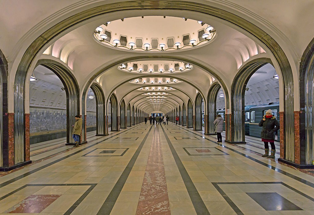 metro stanica Mayakovskaya Moskva Rusija
