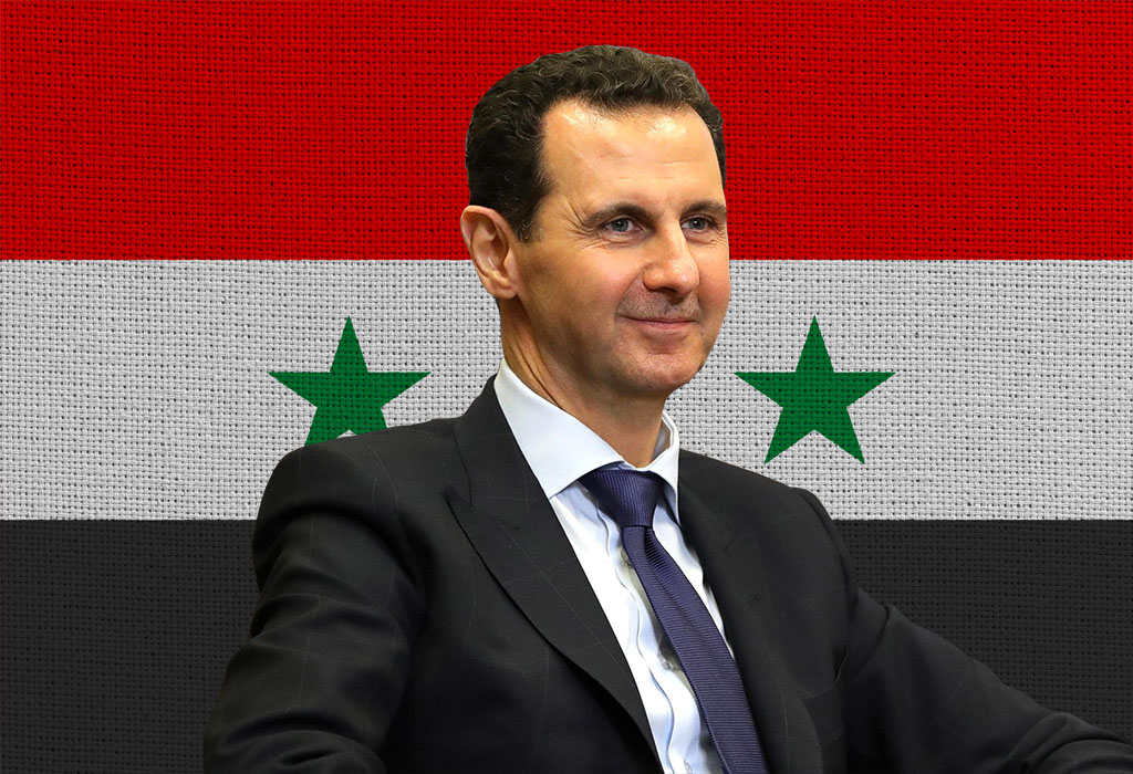 Bashar al-Assad ispred sirijske zastave