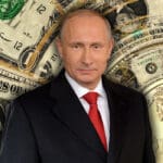 Putin i dolari u pozadini
