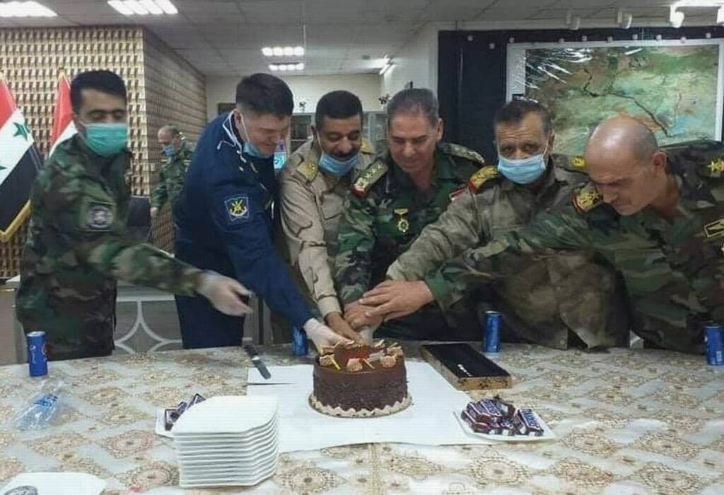 Zapovjednici Iraka, Irana, Rusije (plava uniforma) i Sirije u zajedničkom operativnom centru u Bagdadu objavljena 7. travnja