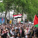 Pro-Palestinski aktivisti - protesti solidarnosti u Parizu 2014.