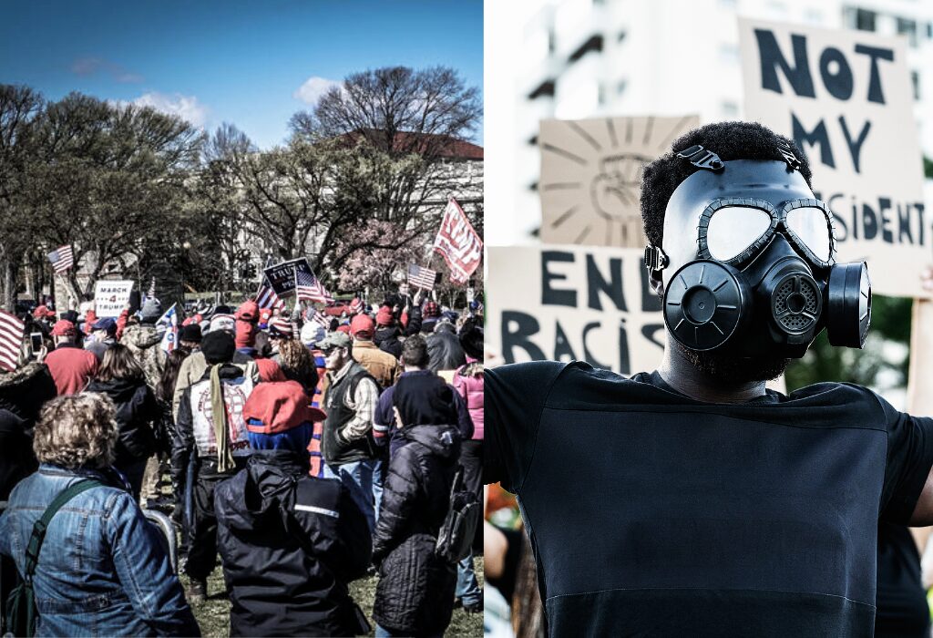 Pro-Trump i BLM protesti