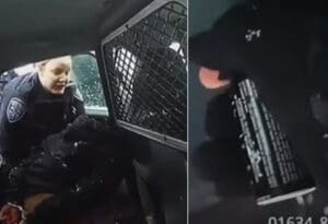 policijski sluzbenik koristio suzavac na djevojcici