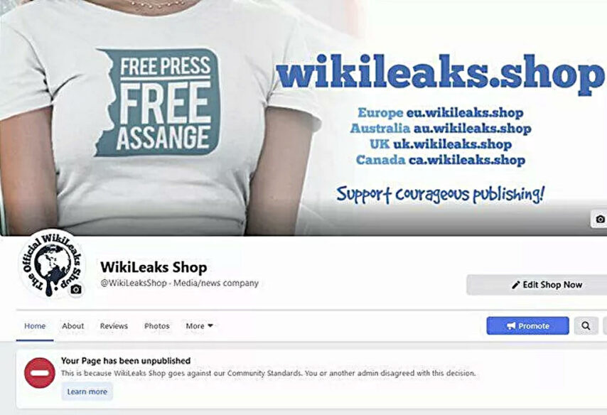 Facebook stranica WikiLeaks Trgovine neobjavljena zbog navodnih kršenja ''standarda zajednice'' 1