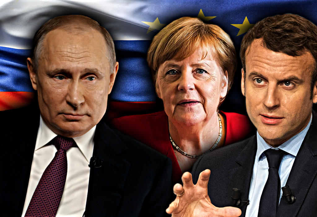 Putin, Merkel i Macron