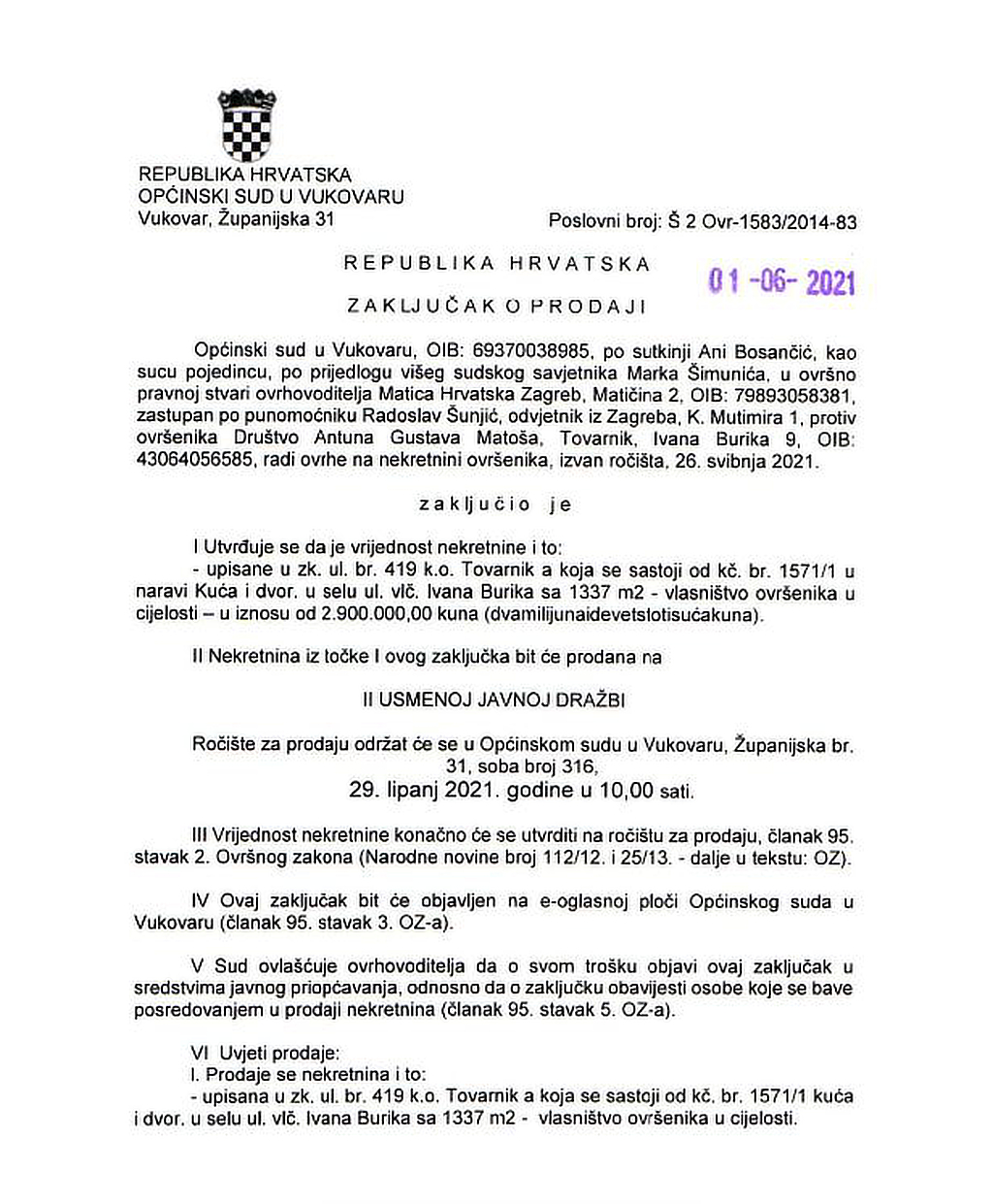 Javni apel Predsjedniku Milanoviću za spas Matoševe kuće od dražbe 1