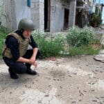 Celnik Njemacke stranke Zelenih-fotografija blizu ruske granice