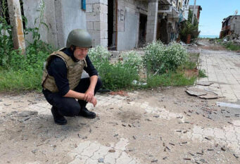 Celnik Njemacke stranke Zelenih-fotografija blizu ruske granice