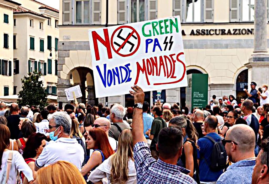 Italija protest protiv Covid putovnica