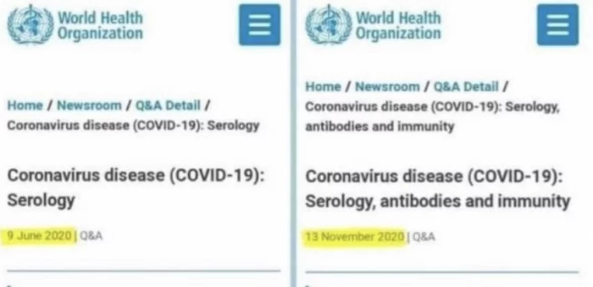 Covid “Vakcina” i “Imunitet stada”: Promijenjena definicija 1
