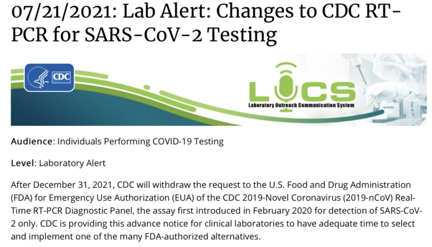 CDC više ne prepoznaje PCR test kao valjanu metodu za otkrivanje “potvrđenih slučajeva Covid-19” 2