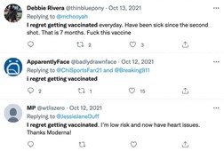 Twitter je preplavljen ljudima koji kažu da žale što su uzeli cjepivo protiv Covida 7