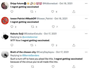 Twitter je preplavljen ljudima koji kažu da žale što su uzeli cjepivo protiv Covida 8