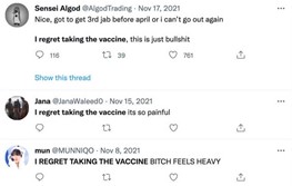 Twitter je preplavljen ljudima koji kažu da žale što su uzeli cjepivo protiv Covida 9