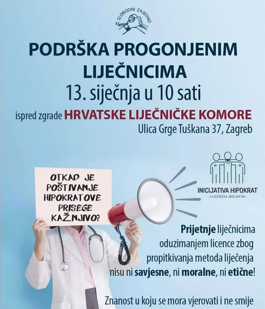 Prosvjed 13. siječnja Inicijativa Hipokrat