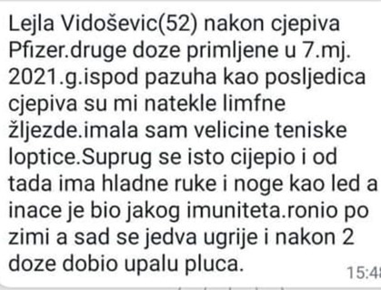 Pogledajte zastrašujuće posljedice Covid cjepiva - priče iz Hrvatske 14