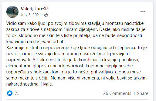 Iznenada preminuo Valerij Jurešić - kulturni djelatnik i gorljivi zagovaratelj cjepiva 4