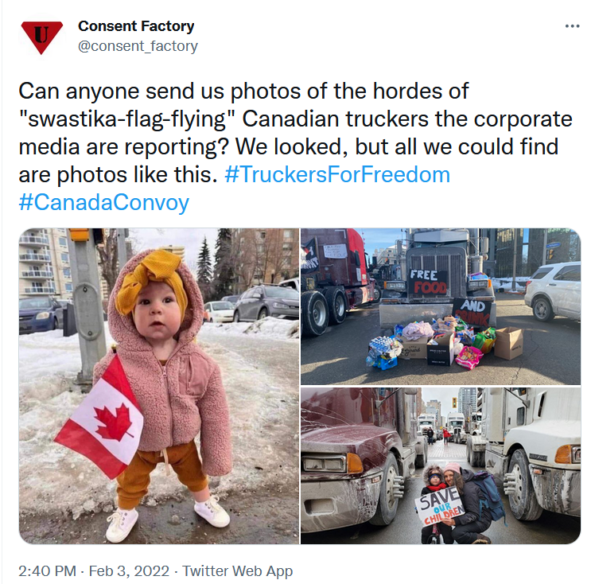 Kako korporativni mediji blate kanadski konvoj slobode. Trudeau ih optužuje za rasizam, antisemitizam, islamofobiju, homofobiju, transfobiju 3