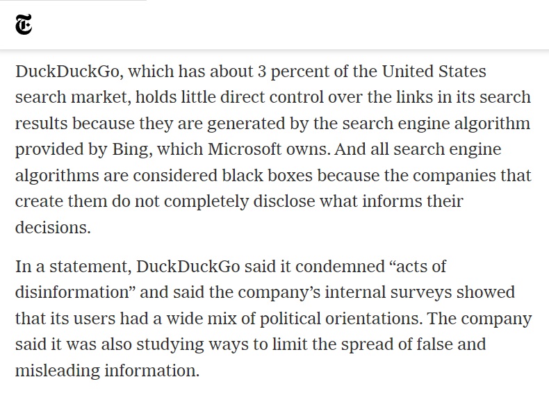 Šef DuckDuckGo tražilice najavio plan cenzure u stilu Googlea za svaki sadržaj za koji se procijeni da su ''ruske dezinformacije'' 2