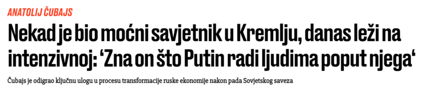 Bogati Rus boluje od poznate nuspojave cjepiva, a zapadni medij tvrde da ga je otrovao Putin! 1