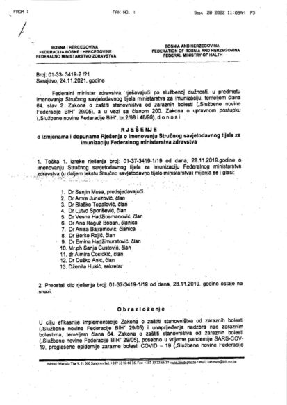 Mirnes Ajanović - Ovo je lista osoba u BiH odgovornih za katastrofalne odluke vezano za cijepljenje 6