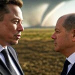 Elon Musk i Olaf Shulz