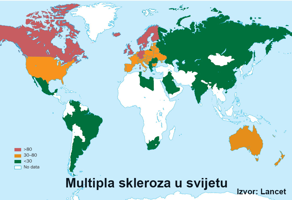 Karta multipla skleroze u svijetu