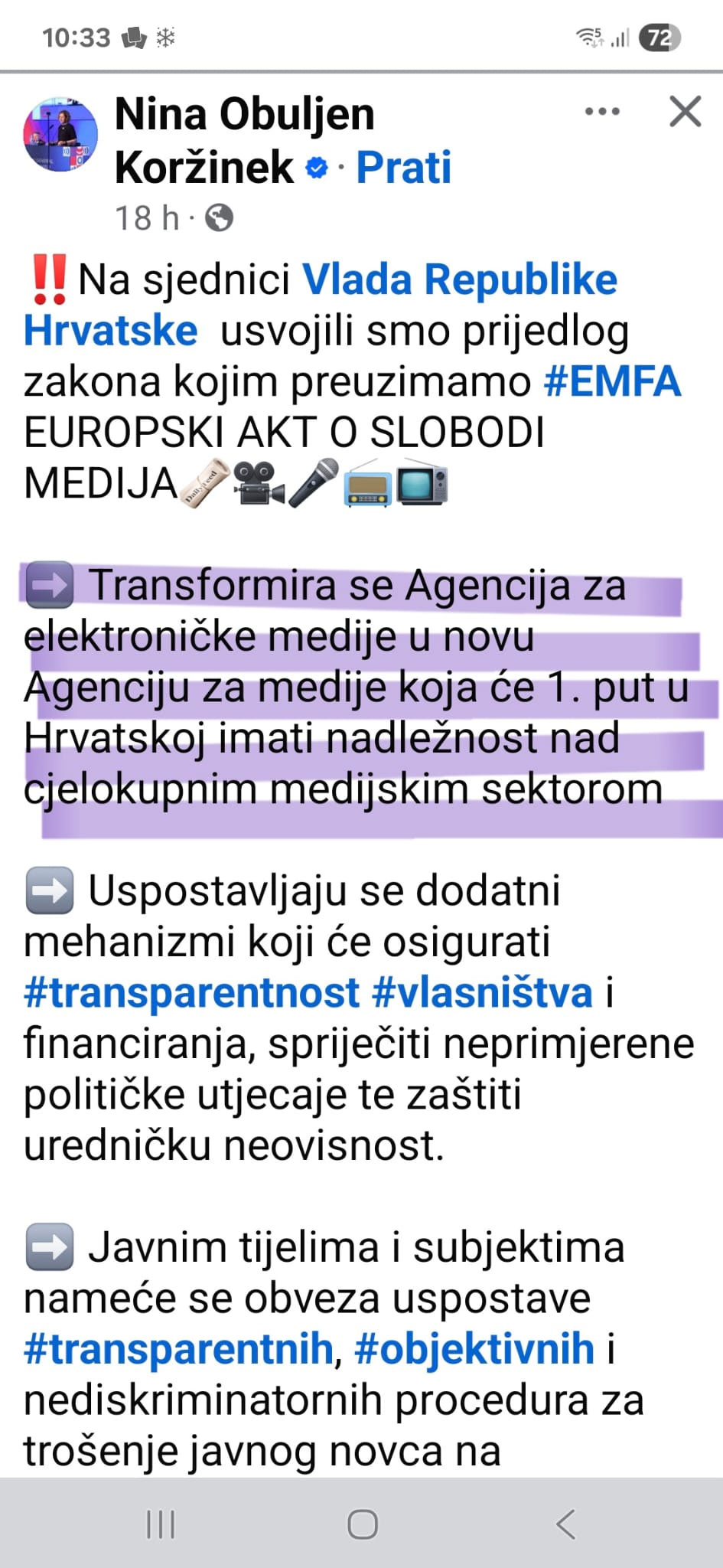 Nina Obuljen Koržinek - Objava