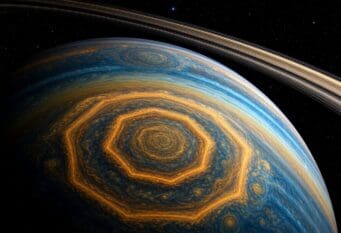 Hubble otkrio deseterokutni val na Saturnovom južnom polu
